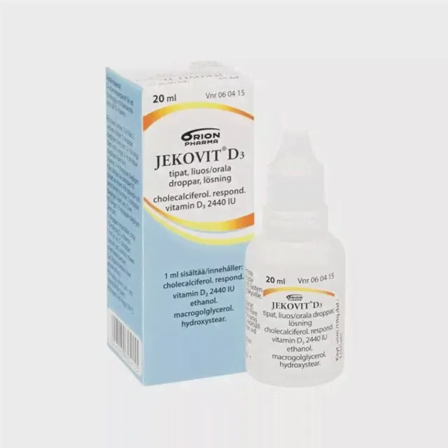 Jekovit D3 2440 IU/ml tipat, Джековит, водный раствор витамина Д3 в каплях, 2440МЕ/мл, 20 мл-0